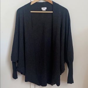 Club monaco open cardigan gray 100% cashmere